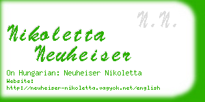 nikoletta neuheiser business card